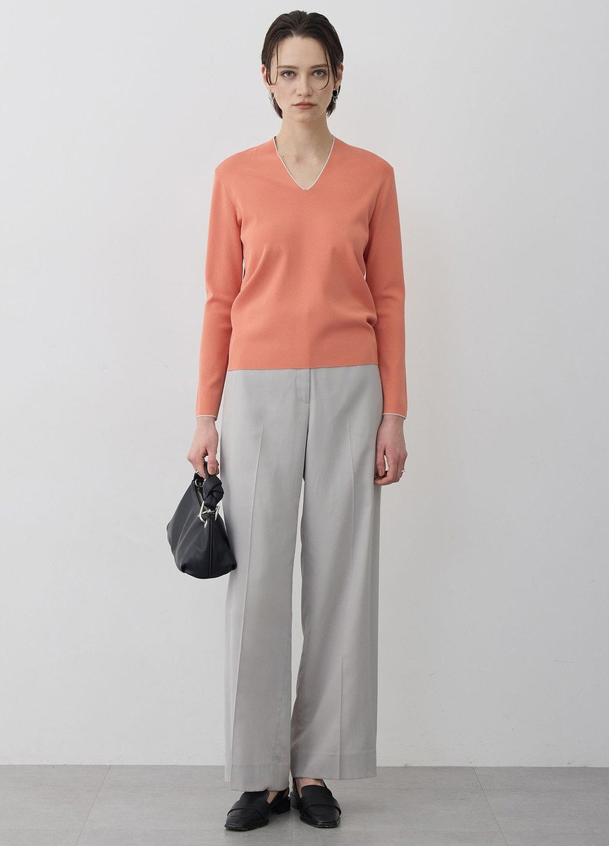 定番彈性針織長袖上衣